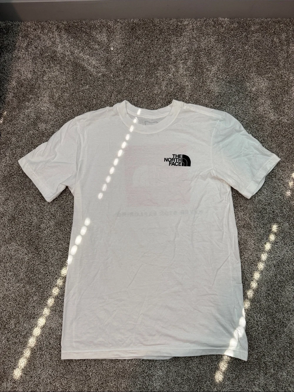 The North Face White Short Sleeve Tee with Black Logo